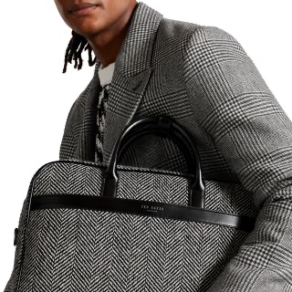 Ted Baker Andreaz Herringbone Document Bag - image 6